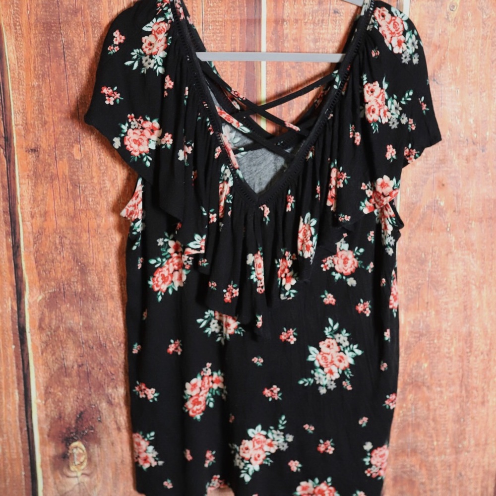 Torrid flutter sleeve shirt.